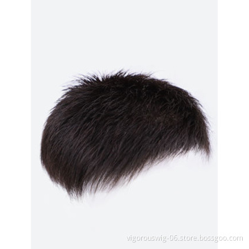Natural Looking Men Toupee Human Hair Man Hairpieces 100% Human Hair Natural Black Machine Made Men Toupee With Clips